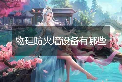 物理防火墙设备有哪些