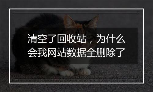 清空了回收站，为什么会我网站数据全删除了