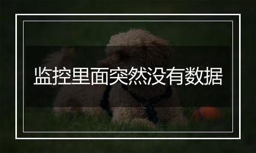 监控里面突然没有数据