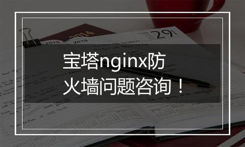 宝塔nginx防火墙问题咨询!