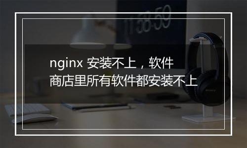 nginx 安装不上，软件商店里所有软件都安装不上