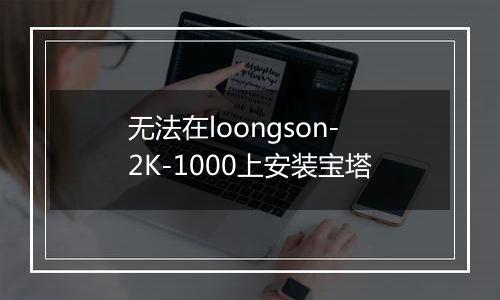 无法在loongson-2K-1000上安装宝塔
