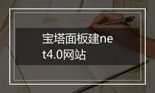 宝塔面板建net4.0网站