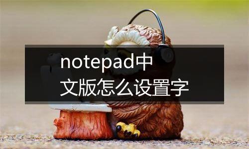 notepad中文版怎么设置字