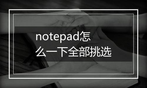 notepad怎么一下全部挑选