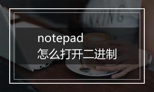 notepad怎么打开二进制