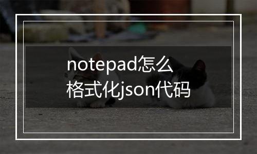 notepad怎么格式化json代码