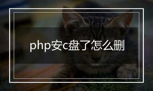 php安c盘了怎么删