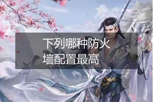 下列哪种防火墙配置最高