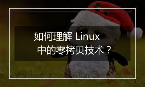 如何理解 Linux 中的零拷贝技术?