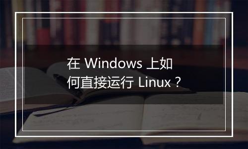 在 Windows 上如何直接运行 Linux？