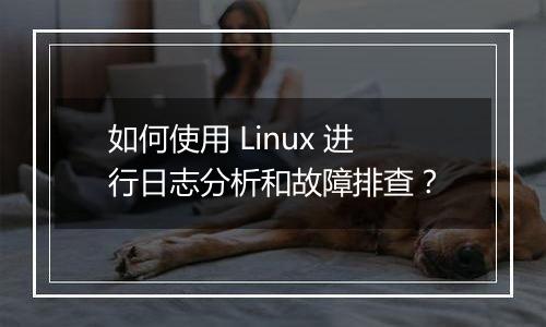 如何使用 Linux 进行日志分析和故障排查?