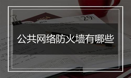 公共网络防火墙有哪些