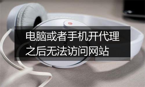 电脑或者手机开代理之后无法访问网站