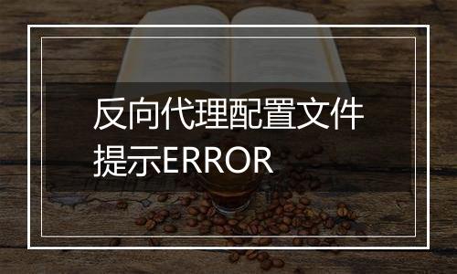 反向代理配置文件提示ERROR