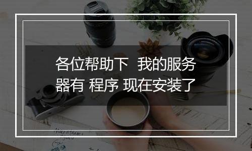 各位帮助下 我的服务器有 程序 现在安装了