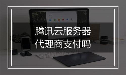 腾讯云服务器代理商支付吗