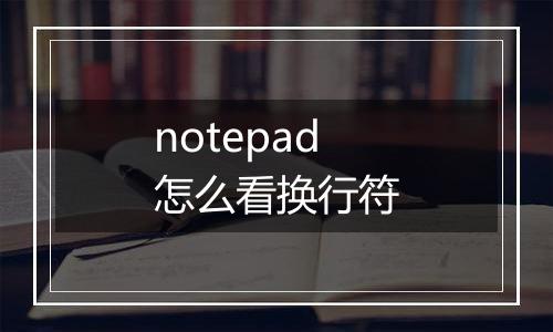 notepad怎么看换行符