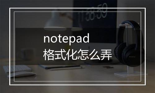 notepad格式化怎么弄
