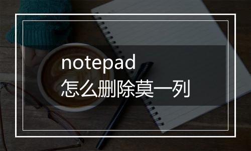 notepad怎么删除莫一列