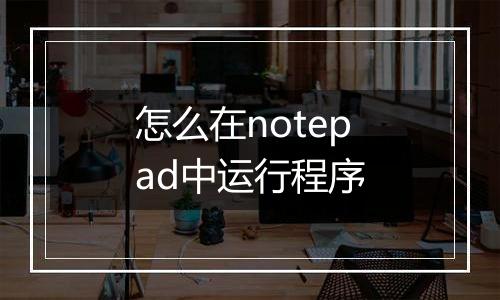 怎么在notepad中运行程序
