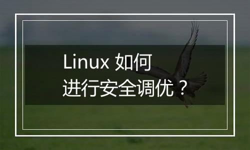 Linux 如何进行安全调优?