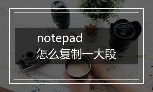notepad怎么复制一大段