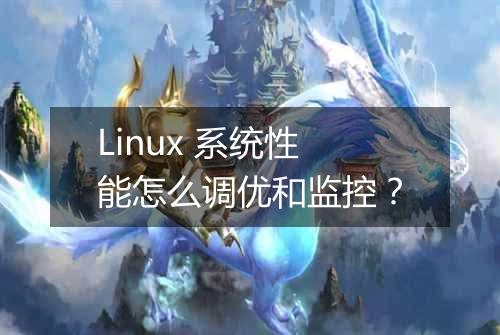 Linux 系统性能怎么调优和监控?