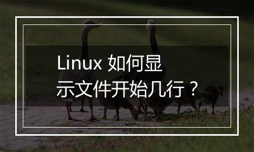 Linux 如何显示文件开始几行？