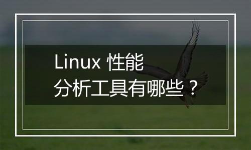 Linux 性能分析工具有哪些?