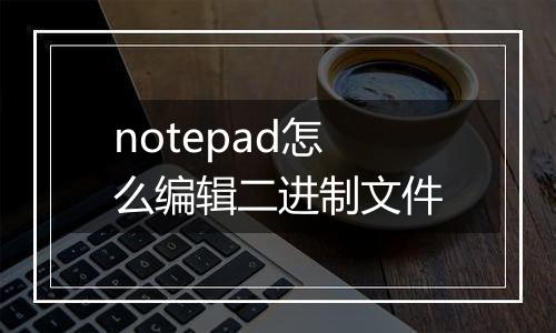 notepad怎么编辑二进制文件