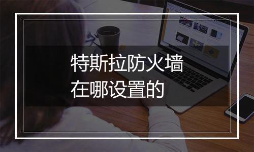 特斯拉防火墙在哪设置的