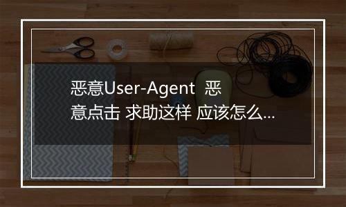 恶意User-Agent  恶意点击 求助这样 应该怎么解决