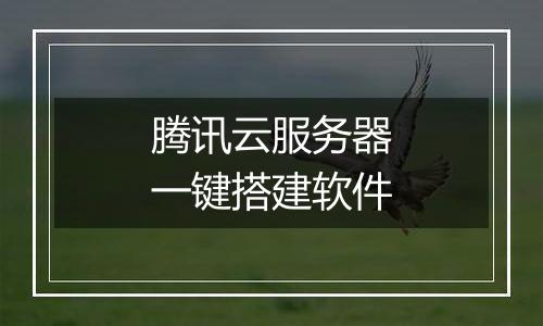 腾讯云服务器一键搭建软件