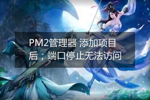 PM2管理器 添加项目后;端口停止无法访问