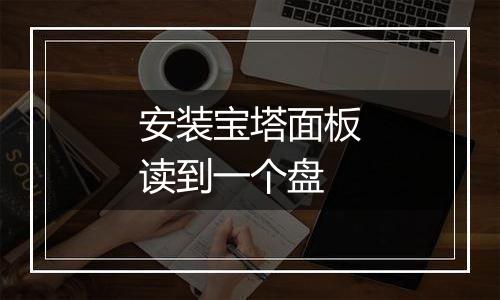 安装宝塔面板读到一个盘