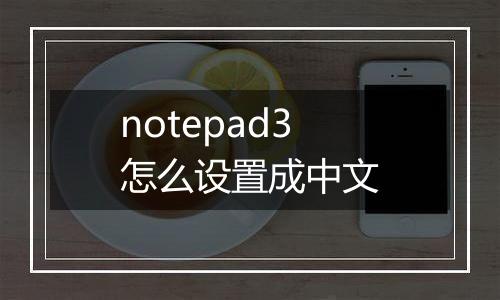 notepad3怎么设置成中文