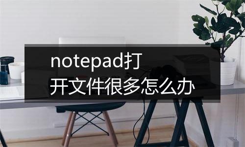 notepad打开文件很多怎么办