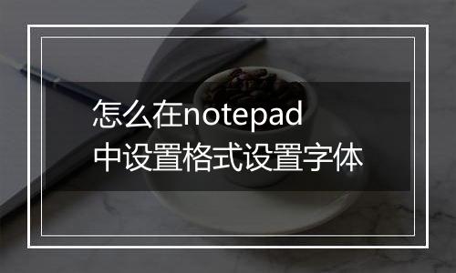 怎么在notepad中设置格式设置字体