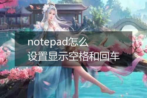 notepad怎么设置显示空格和回车