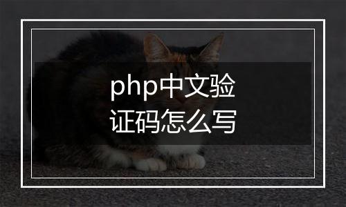php中文验证码怎么写
