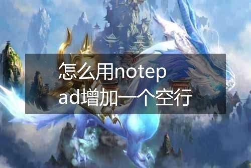 怎么用notepad增加一个空行