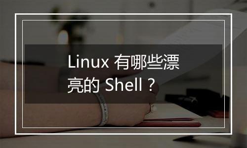 Linux 有哪些漂亮的 Shell?