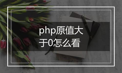 php原值大于0怎么看