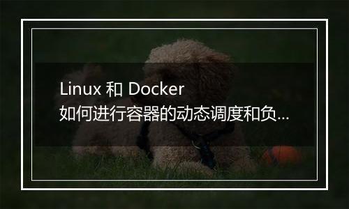 Linux 和 Docker 如何进行容器的动态调度和负载均衡？
