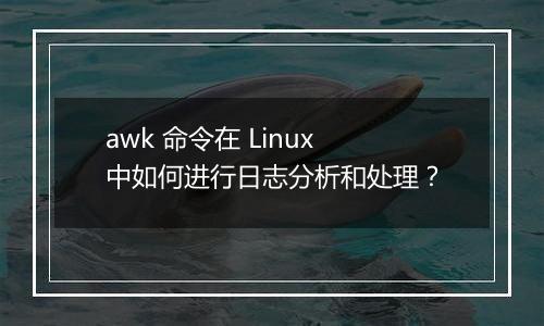awk 命令在 Linux 中如何进行日志分析和处理?