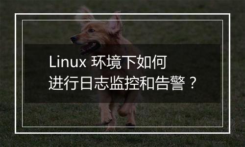 Linux 环境下如何进行日志监控和告警?