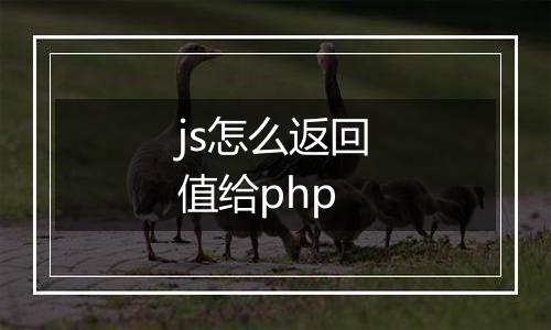 js怎么返回值给php