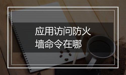 应用访问防火墙命令在哪