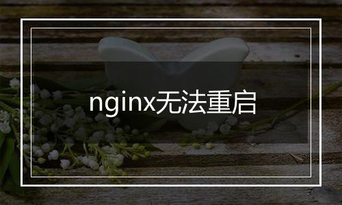 nginx无法重启
